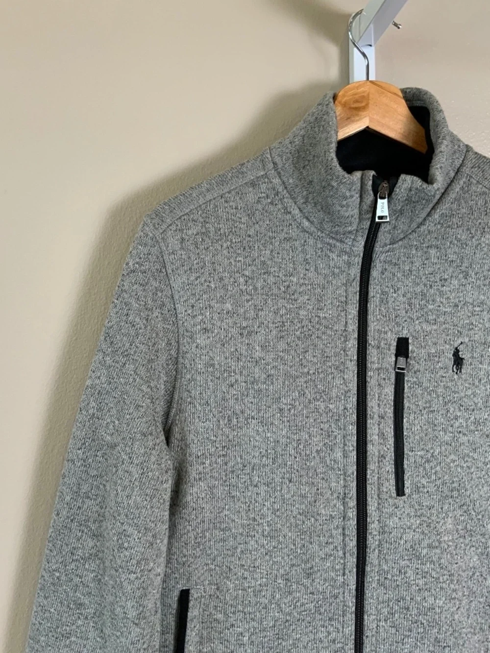 POLO Ralph Lauren Knit Fleece Lined Full Zip Mockneck Jacket